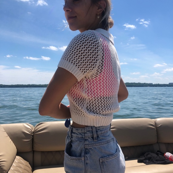 Urban outfitters knit collared shirt size medium - Picture 2 of 5